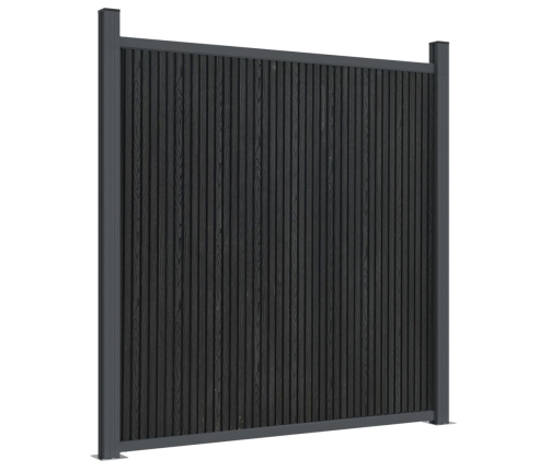 vidaXL žoga panelis, pelēks, 699x186 cm, WPC