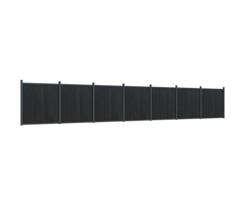 vidaXL žoga panelis, pelēks, 1218x186 cm, WPC