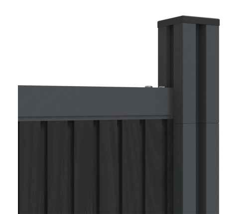 Žoga Panelis, Pelēks, 1391X186 Cm, Wpc Vidaxl