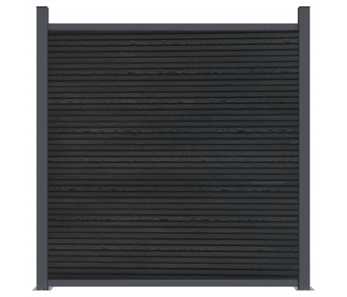 vidaXL žoga panelis, pelēks, 1737x186 cm, WPC