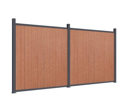 Žoga Panelis, Brūns, 353X186 Cm, Wpc Vidaxl