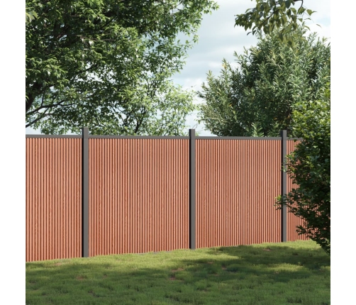 Žoga Panelis, Brūns, 353X186 Cm, Wpc Vidaxl