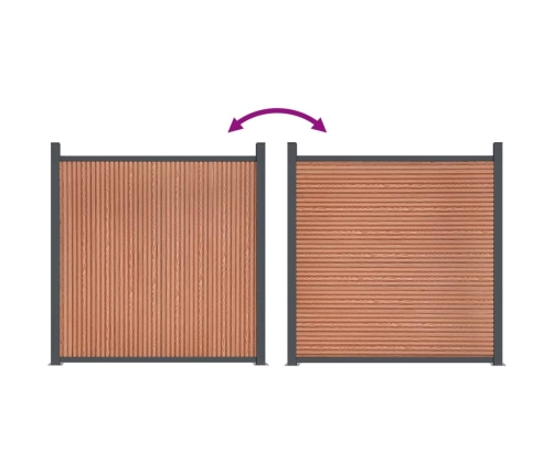 Žoga Panelis, Brūns, 353X186 Cm, Wpc Vidaxl