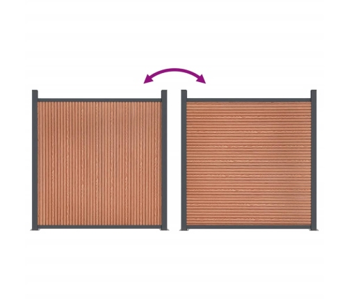 Žoga Panelis, Brūns, 526X186 Cm, Wpc Vidaxl