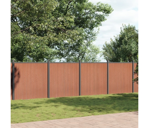 Žoga Panelis, Brūns, 699X186 Cm, Wpc Vidaxl