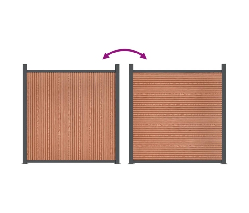 Žoga Panelis, Brūns, 699X186 Cm, Wpc Vidaxl