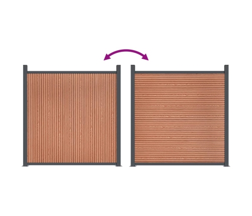 Žoga Panelis, Brūns, 1045X186 Cm, Wpc Vidaxl