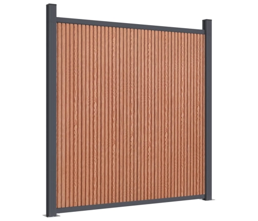 Žoga Panelis, Brūns, 1737X186 Cm, Wpc Vidaxl