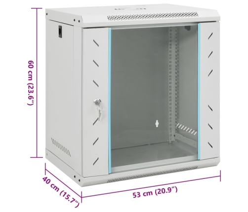 vidaXL 12U servera skapis, 19