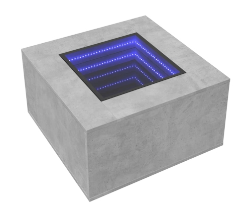 vidaXL kafijas galdiņš ar LED, 60x60x40 cm, inženierijas koks
