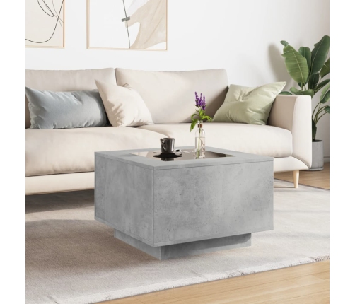 vidaXL kafijas galdiņš ar LED, 60x60x40 cm, inženierijas koks