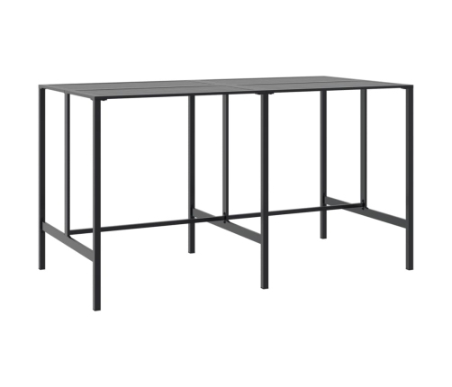 vidaXL 11-daļīgs bāra mēbeļu komplekts, melns, pulverkrāsots tērauds