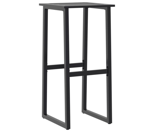 vidaXL 11-daļīgs bāra mēbeļu komplekts, melns, pulverkrāsots tērauds