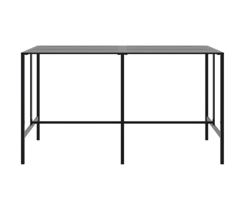 vidaXL 11-daļīgs bāra mēbeļu komplekts, melns, pulverkrāsots tērauds