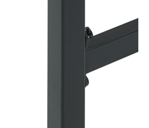 vidaXL 11-daļīgs bāra mēbeļu komplekts, melns, pulverkrāsots tērauds