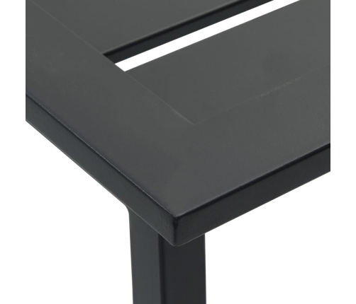 vidaXL 11-daļīgs bāra mēbeļu komplekts, melns, pulverkrāsots tērauds