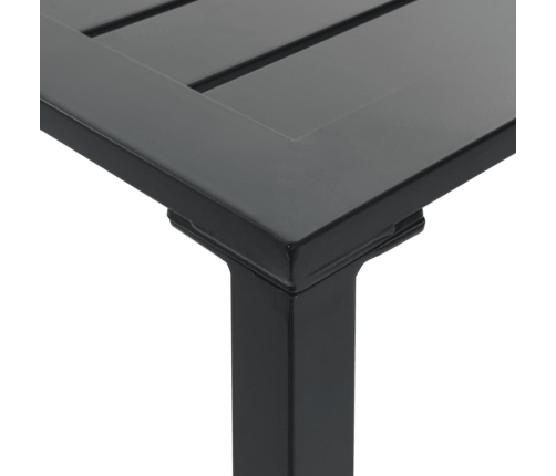 vidaXL 11-daļīgs bāra mēbeļu komplekts, melns, pulverkrāsots tērauds