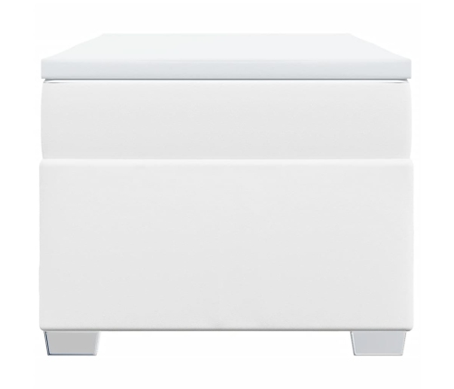 vidaXL atsperu gulta ar matraci, balta, 80x200 cm, mākslīgā āda