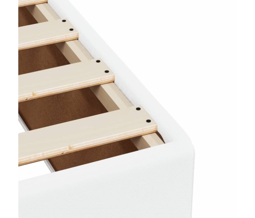 vidaXL atsperu gulta ar matraci, balta, 80x200 cm, mākslīgā āda