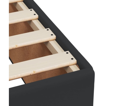 vidaXL atsperu gulta ar matraci, melna, 80x200 cm, mākslīgā āda