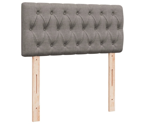 vidaXL atsperu gultas rāmis ar matraci, pelēkbrūns, 80x200 cm, audums