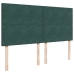 vidaXL atsperu gulta ar matraci, tumši zaļš samts, 180x200 cm