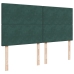 vidaXL atsperu gulta ar matraci, tumši zaļš samts, 180x200 cm