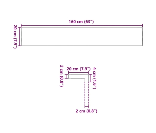 vidaXL palodzes 2 gb., gaiši brūns, 160x20x2 cm, ozola masīvkoks