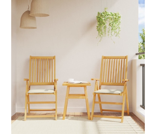 vidaXL dārza sēdekļu paliktņi, 2 gb., krēmkrāsas, 45x45x2 cm, kvadrāta