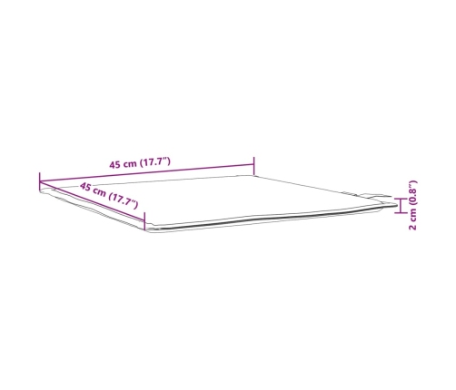 vidaXL dārza sēdekļu paliktņi 6 gb. gaiši pelēks 45x45x2 cm kvadrāta