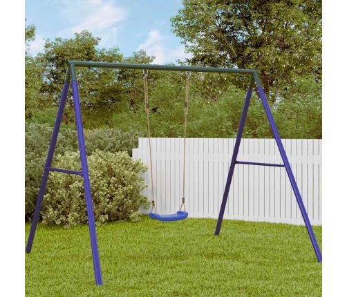 vidaXL āra šūpoles bērniem, vienvietīgas, regulējama virve, zils