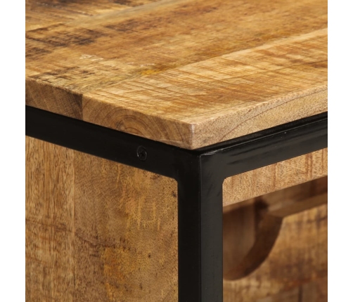 vidaXL vīna plaukts 9 pudelēm, 55x33x70 cm, mango masīvkoks