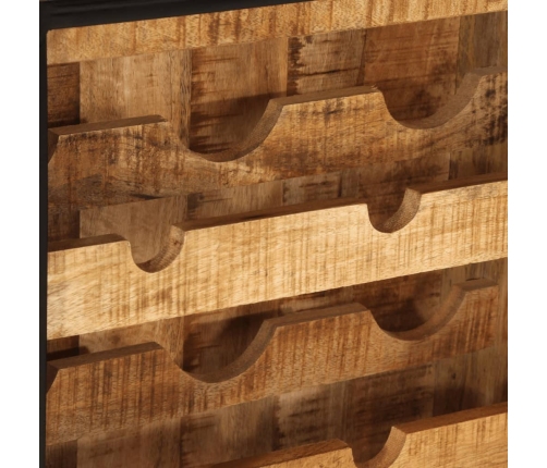 vidaXL vīna plaukts 9 pudelēm, 55x33x70 cm, mango masīvkoks