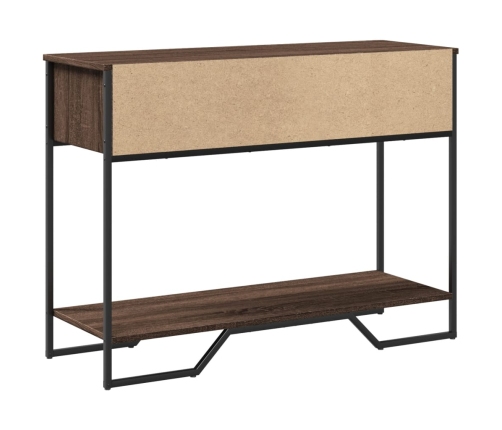 vidaXL konsoles galdiņš, brūns, 100x35x74,5 cm, inženierijas koks