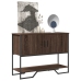 vidaXL konsoles galdiņš, brūns, 100x35x74,5 cm, inženierijas koks