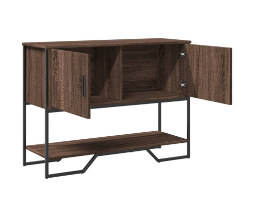 vidaXL konsoles galdiņš, brūns, 100x35x74,5 cm, inženierijas koks