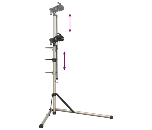 vidaXL velosipēdu remonta statīvs, salokāms, 102-160 cm, alumīnijs