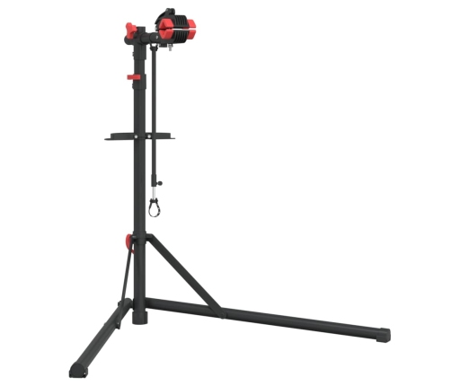 vidaXL velosipēdu remonta statīvs salokāms 92-152 cm sarkans tērauds