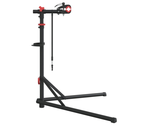 vidaXL velosipēdu remonta statīvs salokāms 92-152 cm sarkans tērauds