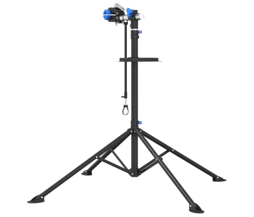 vidaXL velosipēdu remonta statīvs, salokāms, 108-188 cm zils tērauds