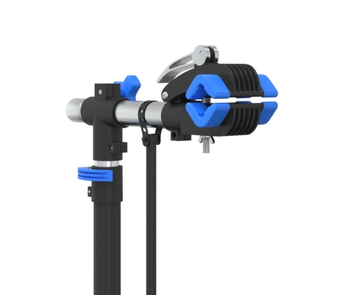 vidaXL velosipēdu remonta statīvs, salokāms, 108-188 cm zils tērauds