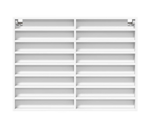 Vitrīnas Skapis, Balts, 100X8,5X75 Cm, Inženierijas Koks Vidaxl