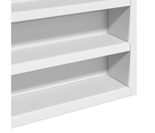 Vitrīnas Skapis, Balts, 100X8,5X75 Cm, Inženierijas Koks Vidaxl