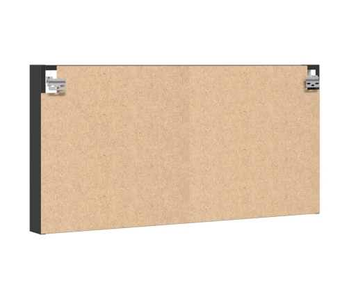 vidaXL vitrīnas skapis, melns, 100x8,5x50 cm, konstruēts koks