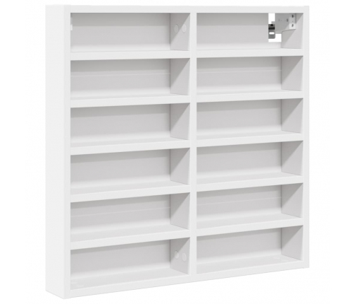 vidaXL vitrīnas skapis, balts, 60x8,5x58 cm, inženierijas koks