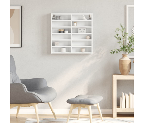 vidaXL vitrīnas skapis, balts, 60x8,5x58 cm, inženierijas koks