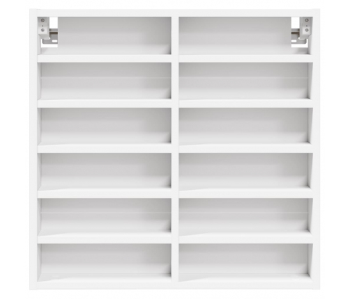 vidaXL vitrīnas skapis, balts, 60x8,5x58 cm, inženierijas koks