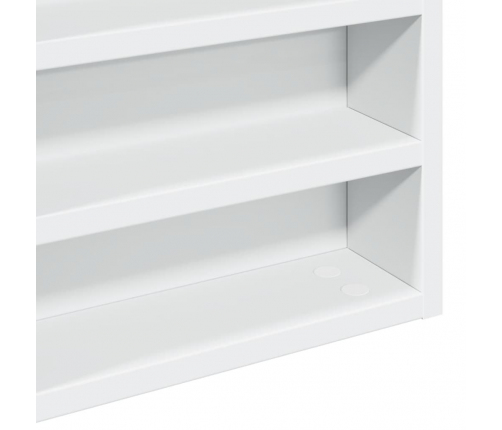 vidaXL vitrīnas skapis, balts, 60x8,5x58 cm, inženierijas koks