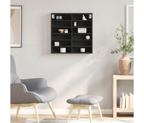 vidaXL vitrīnas skapis, melns, 60x8,5x58 cm, inženierijas koks