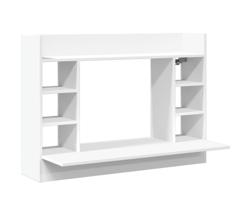 vidaXL sienas rakstāmgalds, balts, 105x48x75 cm, inženierijas koks